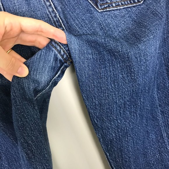 FRAME Denim Le Grand Garcon Jeans Ripped Knee Women's 26 Medium Dark Wash A9 - Picture 6 of 7